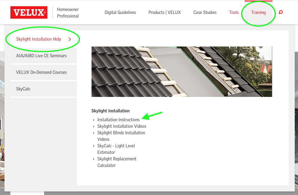 VELUX Installation Instructions